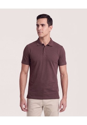 Polo Basica  Para Hombre Café Ostu Ostu