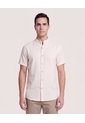 Camisa Manga Larga Con Bolsillo  Para Hombre Marfil Ostu de Ostu