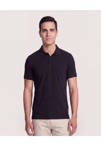 Polo Basica  Para Hombre Negro Ostu Ostu