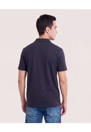 Polo Cuello Mao Regular  Para Hombre Azul Ostu