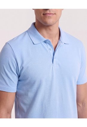 Polo Basica  Para Hombre Azul Ostu