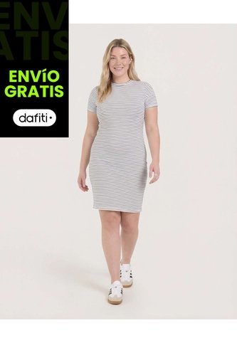 Vestido  Para Mujer M/C Corto Color Azul Marca Ostu #40170362 Ostu
