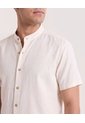 Camisa Manga Larga Con Bolsillo  Para Hombre Marfil Ostu de Ostu