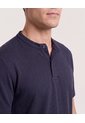 Polo Cuello Mao Regular  Para Hombre Azul Ostu de Ostu