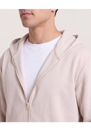 Buzo Hoodie Con Cremallera Para Hombre Avena Ostu