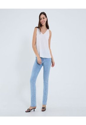 Jean Para Mujer Regular Color Azul Marca Ostu #40160543