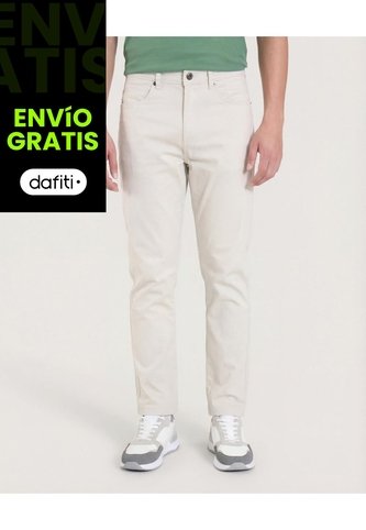 Pantalón  Para Hombre 5 Bolsillos Color Beige Marca Ostu #60070544 Ostu
