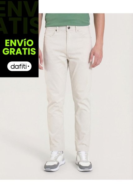 Pantalón  Para Hombre 5 Bolsillos Color Beige Marca Ostu #60070544