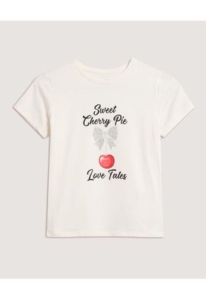 Camiseta Infantil Niña Manga Corta Cuello Redondo Color Rojo Marca Ostu #90090331