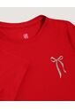Camiseta Infantil Niña Manga Corta Cuello Redondo Color Rojo Marca Ostu #90090331 de Ostu