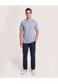 Camiseta Regular Tricot  Para Hombre Gris Ostu de Ostu