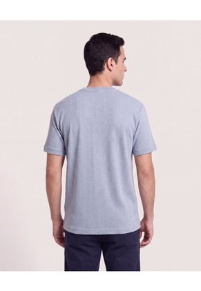 Camiseta Regular Tricot  Para Hombre Gris Ostu
