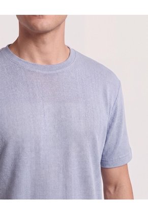 Camiseta Regular Tricot  Para Hombre Gris Ostu