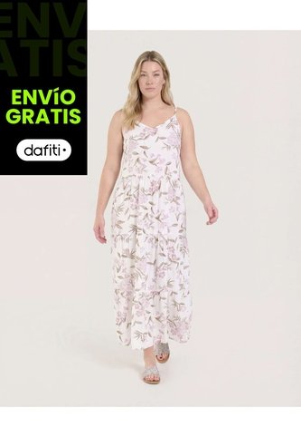 Vestido  Para Mujer M/Sisa Largo Color Arena Marca Ostu #40170352 Ostu
