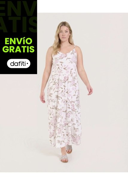 Vestido  Para Mujer M/Sisa Largo Color Arena Marca Ostu #40170352
