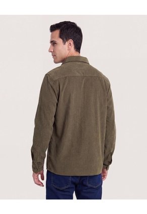 Chaqueta Con Bolsillos De Tapa  Para Hombre Verde Ostu