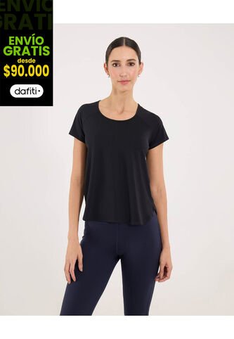 Camiseta Para Mujer Manga Corta Cuello Redondo Color Negro Marca Ostu #40092640 Ostu