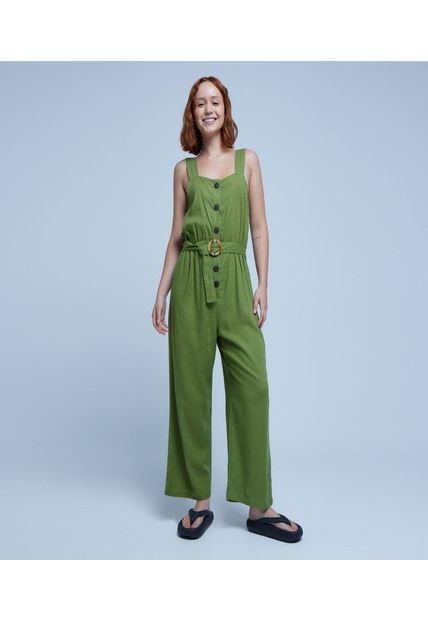 Enterizo Para Mujer Manga Sisa Color Verde Marca Ostu #40320086