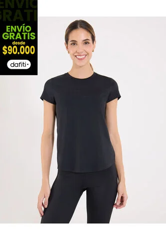 Camiseta Para Mujer Manga Corta Cuello Redondo Color Negro Marca Ostu #40092714 Ostu