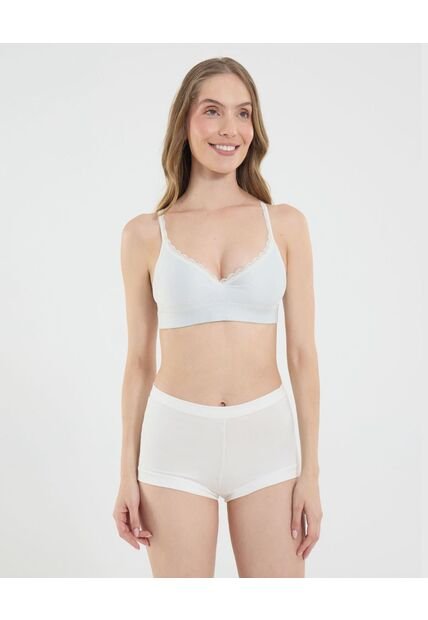 Boxer Para Mujer  Color Crema Marca Ostu #40800035