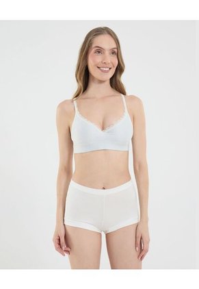 Boxer Para Mujer  Color Crema Marca Ostu #40800035