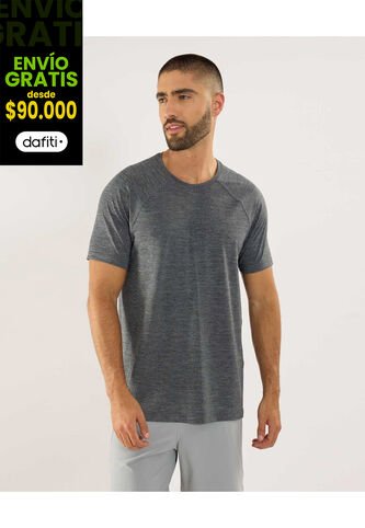 Camiseta Para Hombre Manga Corta Cuello Redondo Color Gris Marca Ostu #60091718 Ostu