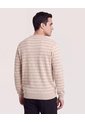 Saco Tejido Rayas Horizontales  Para Hombre Beige Ostu de Ostu