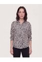 Blusa Fluid Manga 3/4  Para Mujer Negro Ostu de Ostu