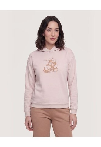 Hoodie Winnie Pooh Soft Mood  Para Mujer Beige Ostu Ostu