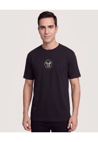 Camiseta Mickey Take It Easy  Para Hombre Negro Ostu Ostu