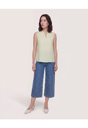 Blusa Manga Sisa  Para Mujer Verde Ostu