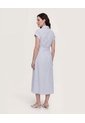 Vestido Camisero Stripe Mood  Para Mujer Azul Ostu de Ostu