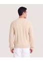 Buzo Tejido Trenzas Classic  Para Hombre Crema Ostu de Ostu