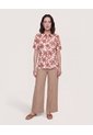 Camisa Manga Corta  Para Mujer Rojo Ostu de Ostu