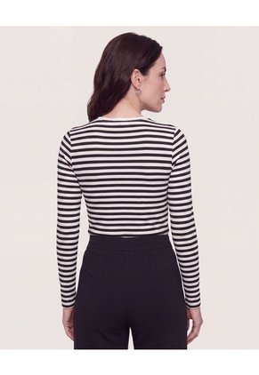 Camiseta Manga Larga  Para Mujer Negro Ostu