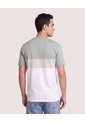 Camiseta Henley Block Style  Para Hombre Gris Ostu de Ostu