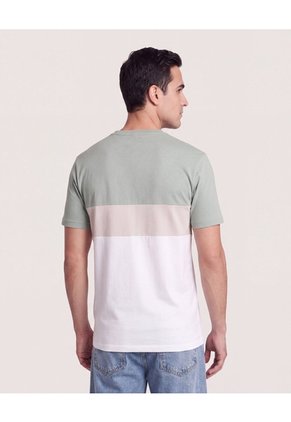 Camiseta Henley Block Style  Para Hombre Gris Ostu