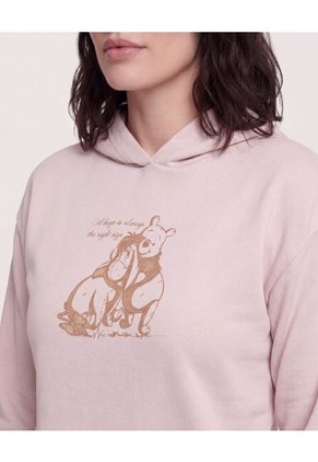 Hoodie Winnie Pooh Soft Mood Para Mujer Beige Ostu