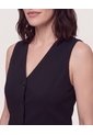 Chaleco Punto Modern  Para Mujer Negro Ostu de Ostu