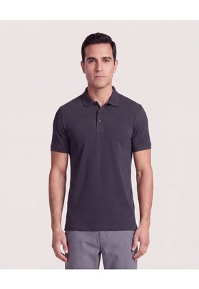 Polo Basica Para Hombre Azul Ostu