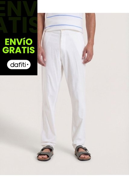 Pantalón  Para Hombre Moda Color Crema Marca Ostu #60070502