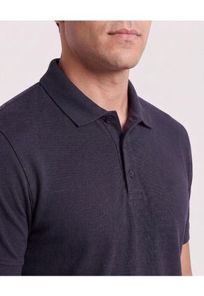 Polo Basica Para Hombre Azul Ostu