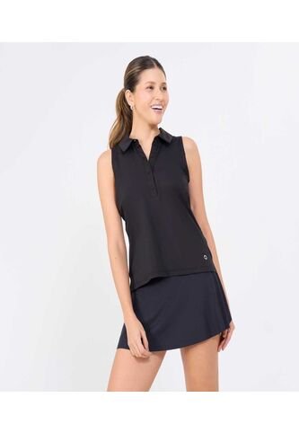 Polo Para Mujer Manga Sisa Color Negro Marca Ostu #40110165 Ostu