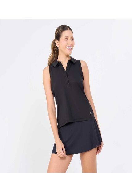 Polo Para Mujer Manga Sisa Color Negro Marca Ostu #40110165