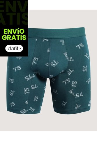 Boxer  Para Hombre Filete Medio Algodón Color Verde Marca Ostu #60000508 Ostu