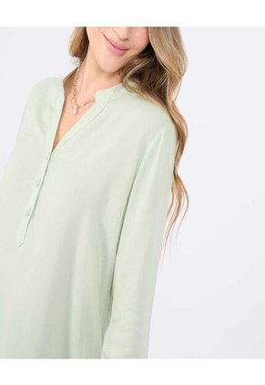Blusa Para Mujer Manga 3/4 Color Verde Pastel Marca Ostu #40121119