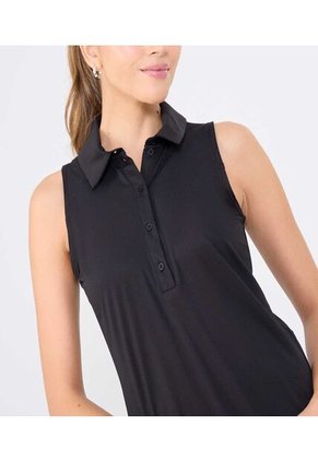Polo Para Mujer Manga Sisa Color Negro Marca Ostu #40110165