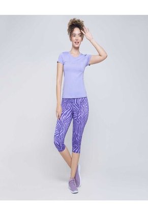 Leggins Para Mujer Medio Color Lila Marca Ostu #40230529