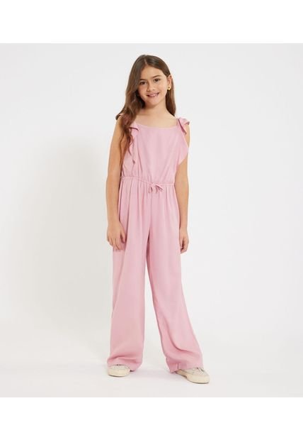 Enterizo Infantil Niña Manga Sisa Color Rosado Marca Ostu #90320015