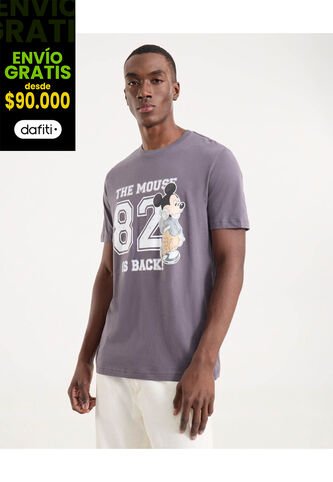 Camiseta Para Hombre Manga Corta Cuello Redondo Color Gris Marca Ostu #60091745 Ostu